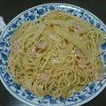 島の字's cooksnap of when they made シンプル ベーコンのペペロンチーノ.