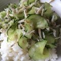 真愛ママ's cooksnap of when they made パリパリきゅうりのしらす丼.