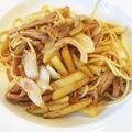 aginda3's cooksnap of when they made じゃがいもとウィンナーの醤油マヨパスタ.