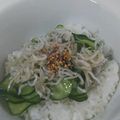 ｅｌｅｓｔａｌ's cooksnap of when they made パリパリきゅうりのしらす丼.