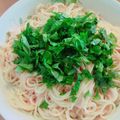y☆tigers's cooksnap of when they made 明太子と大葉の冷製パスタ.