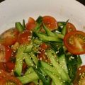 shwa's cooksnap of when they made キュウリとトマトのポン酢和え★簡単サラダ.