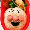 三児prl母's cooksnap of when they made 簡単キャラ弁♡アンパンマンとこむすびまん.