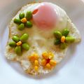 pitachan1's cooksnap of when they made とにかく可愛く目玉焼♪お花をＯＮ♪No３.