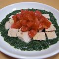 なっサン's cooksnap of when they made レンジ蒸し鶏✿モロヘイヤあん.