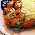 おたのん's cooksnap of when they made 夏野菜★ナスとおくらと大葉の肉巻きフライ.