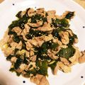 Teatime_j's cooksnap of when they made わかめと豚こま肉のポン酢炒め.