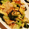 tommy265's cooksnap of when they made 小松菜・油揚げ・豚肉の炒め物.