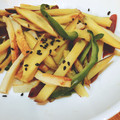 ようひなママ's cooksnap of when they made ちくわ入り！さつま芋とピーマンのきんぴら.