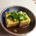scherie89's cooksnap of when they made 揚げ出し豆腐のオクラあんかけ.