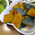 ゆけり３兄弟's cooksnap of when they made レンチンで♪簡単おいしいかぼちゃ煮物.