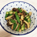 クックRAQJT1☆'s cooksnap of when they made オクラとしめじの胡麻和え♪.
