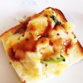 mintleaf's cooksnap of when they made 食パン１枚！ポテサラ*焼コロッケトースト.