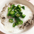 jackieO8's cooksnap of when they made オクラとろろ冷やし蕎麦.