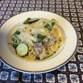 JIRO's cooksnap of when they made いんげん美味♪きのことベーコンのパスタ.