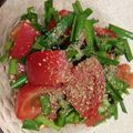 ブラピーママ's cooksnap of when they made 夏バテなんて！トマトとニラのナムル。.