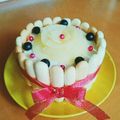 ことりちっく's cooksnap of when they made 祝1歳誕生日☆桃のバースデーケーキ♡.