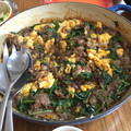 西ヶ原's cooksnap of when they made 牛肉とほうれん草のバター醤油炒め.
