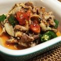 ぽんた番長's cooksnap of when they made サッパリ！豚とオクラのトマト炒め.
