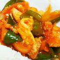 nanaきち's cooksnap of when they made ＊厚切り豚肉とピーマンのケチャップ炒め＊.