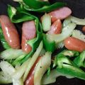 ふぁんたにゃん's cooksnap of when they made セロリとソーセージのソテー.