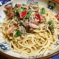 にの♪'s cooksnap of when they made トマトとツナのブッカケ冷製パスタ.