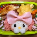 mana05☆'s cooksnap of when they made 大きなリボンのマイメロちゃん♡キャラ弁.
