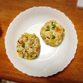 クックO2CZ8N☆'s cooksnap of when they made レンジで簡単！豆腐のヘルシー五目茶巾.