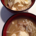 ムーヒツジ's cooksnap of when they made 舞茸とえのきと豆腐の味噌汁.