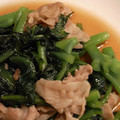 もにょりん's cooksnap of when they made つるむらさきと豚肉のオイスターソース炒め.