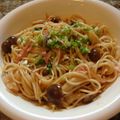 呑み食いずぼらママ's cooksnap of when they made しめじとベーコンの和風パスタ.