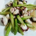 美夜Ｂ's cooksnap of when they made たことアスパラのガリバター炒め.