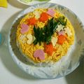 まくつぅ's cooksnap of when they made 簡単ちらし寿司ケーキ☆七夕に☆.