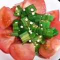 momopunch's cooksnap of when they made トマトのオクラがけ.