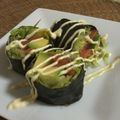 雪だるまっ子's cooksnap of when they made サーモン＆アボカドの海苔巻サラダ.