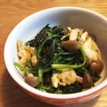 Lir＊'s cooksnap of when they made フライパンだけ☆ほうれん草としめじの小鉢.