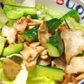 島田佳奈's cooksnap of when they made きゅうりと豚肉の中華炒め.