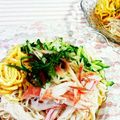 SP♪'s cooksnap of when they made カニカマで☆夏のぶっかけそうめん♪.