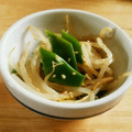 クックYTLP54☆'s cooksnap of when they made モロッコいんげんともやしの和風ナムル。.