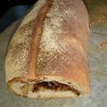中年ぽっちゃり's cooksnap of when they made 胡桃＆チョコフランスパン.