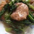 おぉみちぃ's cooksnap of when they made 豚ヒレと小松菜のからし醤油炒め.