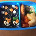 ゆいとん隊長's cooksnap of when they made 彦星と織姫の七夕キャラ弁　ひな祭りにも♪.