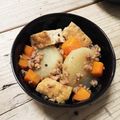 ぼちぼち料理してます's cooksnap of when they made 大根、ひき肉、厚揚げ煮.