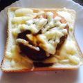 ❋ponpon❋'s cooksnap of when they made ボリュームあり♥マヨチーコロッケトースト.