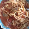 misia12's cooksnap of when they made トマト煮リメイク☆トマトクリームパスタ.