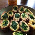 小鉄ニャンコ's cooksnap of when they made 簡単☆小松菜＆油揚げ＆豚肉のクルクル巻き.
