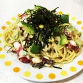 石ころ♪'s cooksnap of when they made ★タコとアボカドの和風クリームパスタ★.