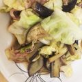 saaayo1124's cooksnap of when they made なすとキャベツのにんにくバター炒め.