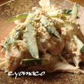 ちょまこ's cooksnap of when they made サブおかず☆ササミときゅうりの梅マヨあえ.