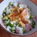 chikappe's cooksnap of when they made ミツカン「やさしいお酢」でサラダご飯☆.